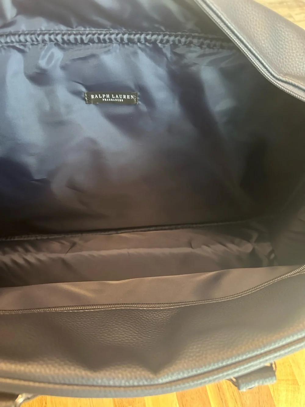Ralph Lauren Polo Large Navy Duffle Weekender Travel Gym Bag Removable Strap